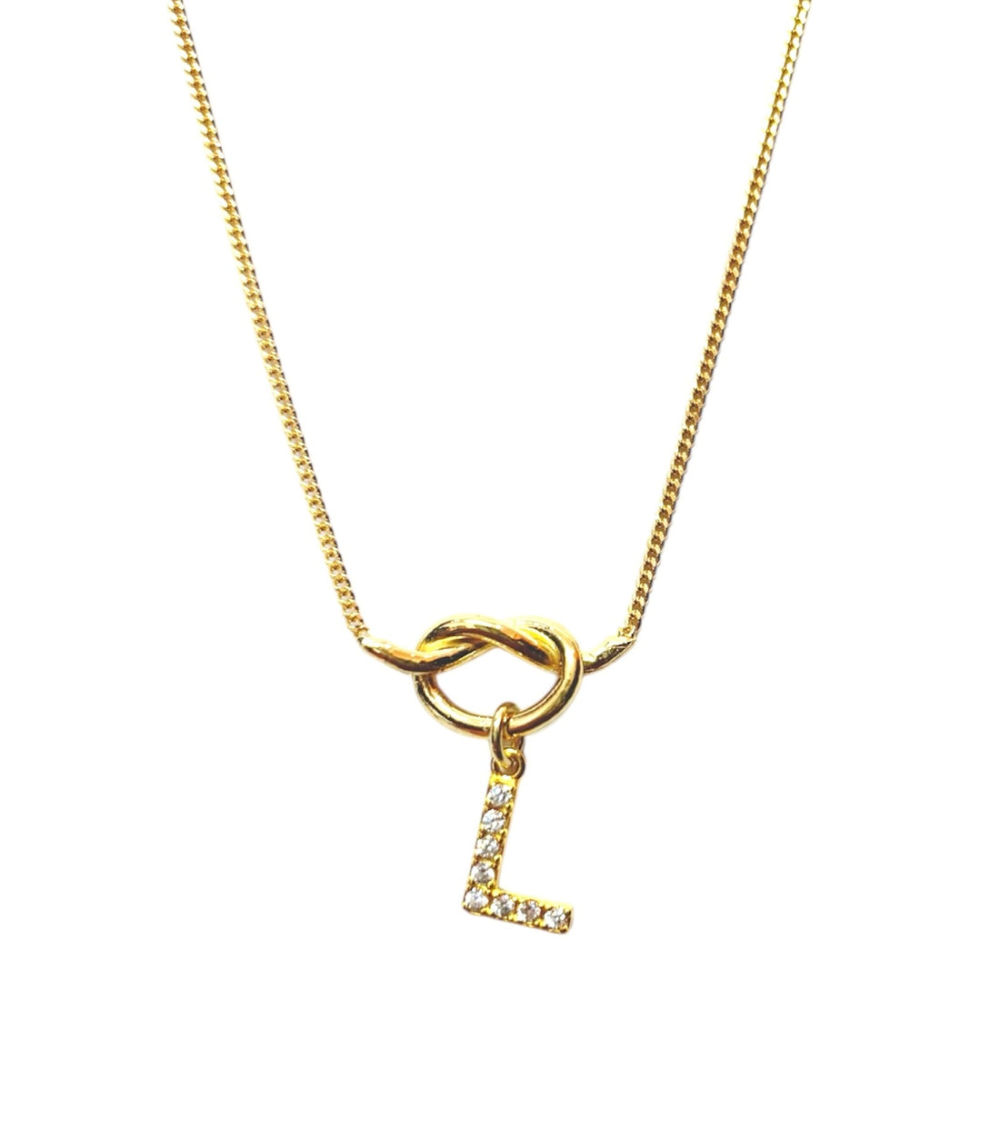 Collana nodo con iniziale