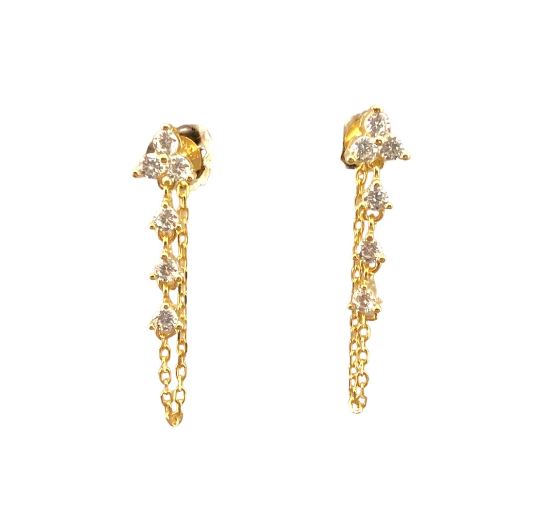 Orecchini con pietre luminose