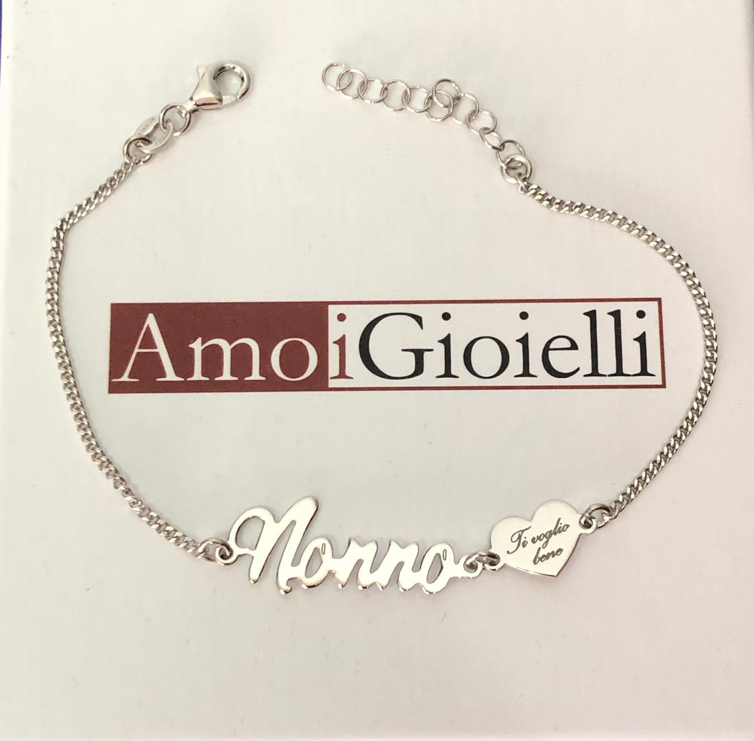 Bracciale nonno con cuore ti voglio bene