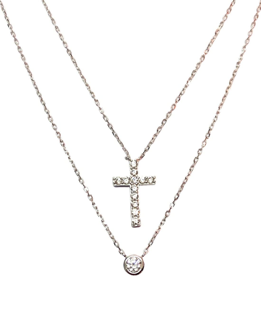 Collana con croce e punto luce