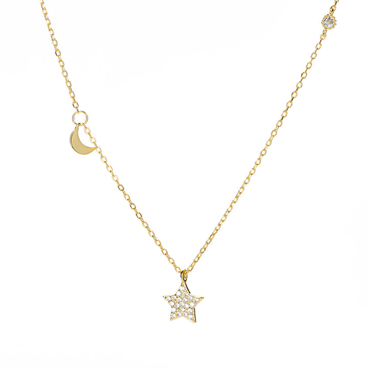Collana pendenti luna e stelle
