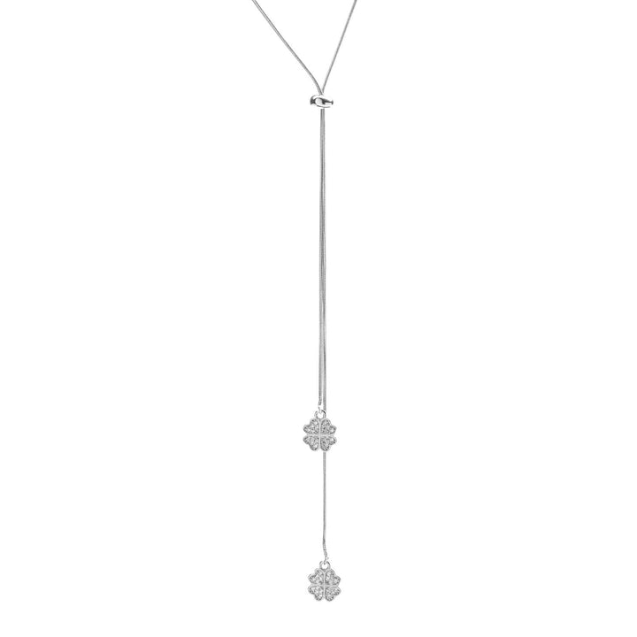 Collana saliscendi con quadrifoglio