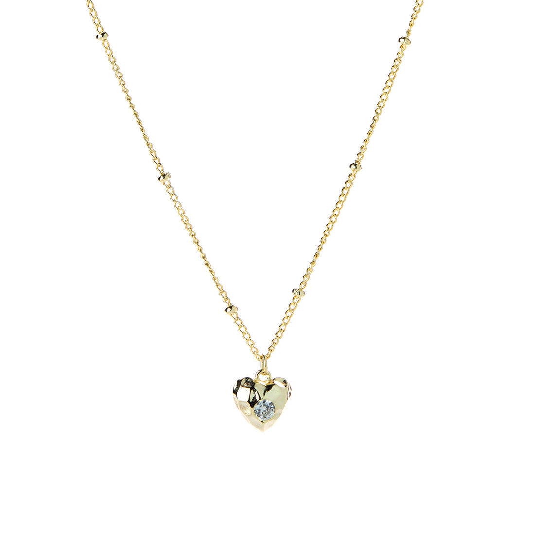 Collana cuoricino con pietra