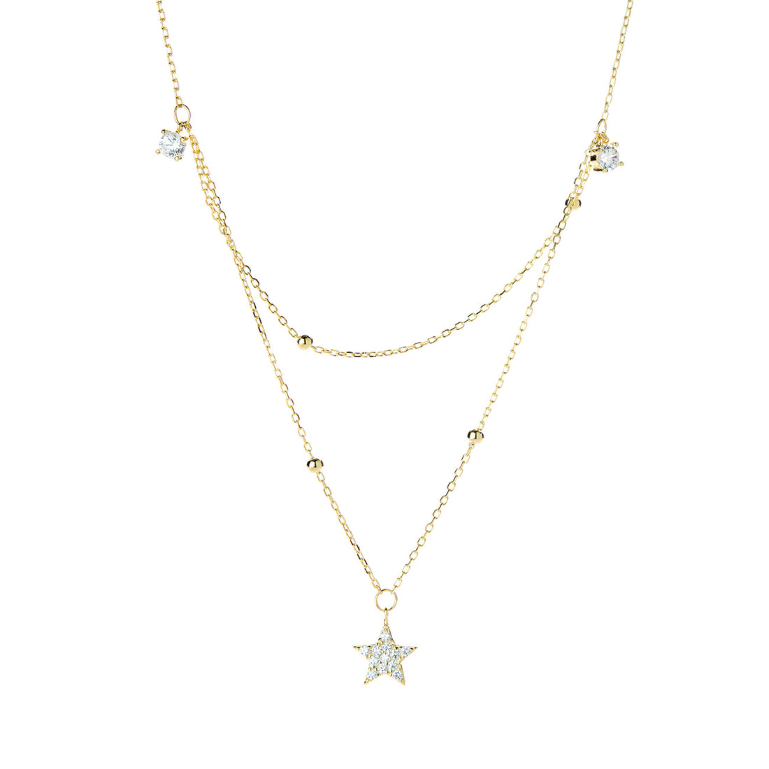 Collana con punti luce e stella
