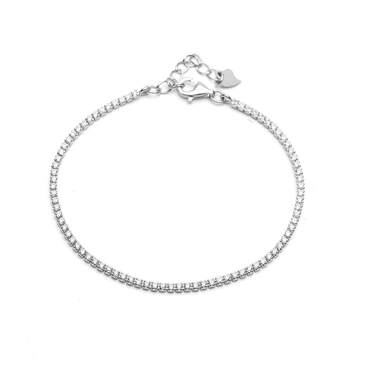 Bracciale tennis pietre bianche