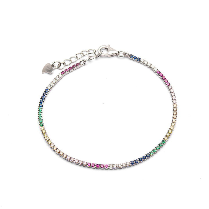 Bracciale tennis pietre rainbow