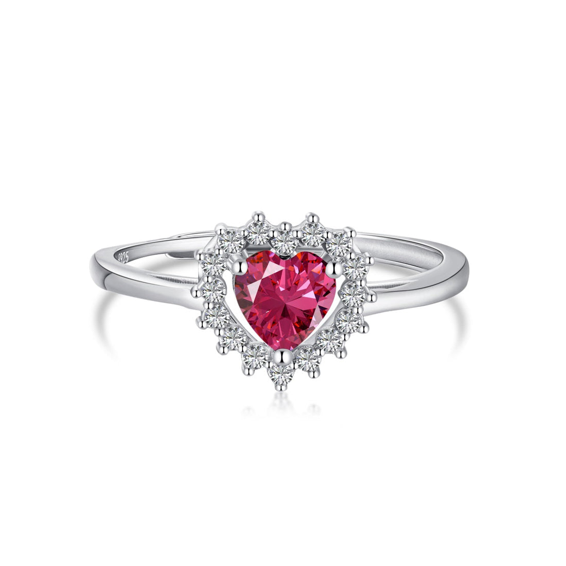 Anello con cuore rosso