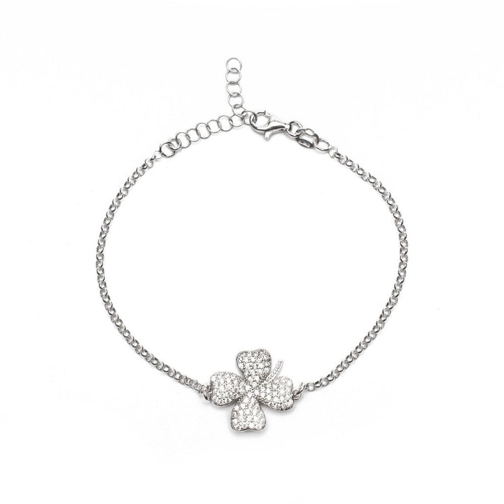 Bracciale quadrifoglio luminoso