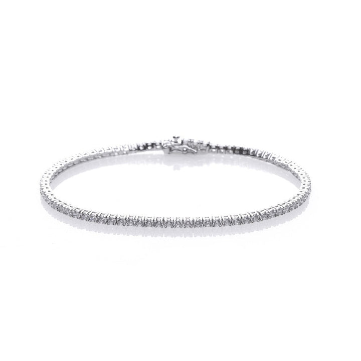 Bracciale tennis pietre bianche 2 mm