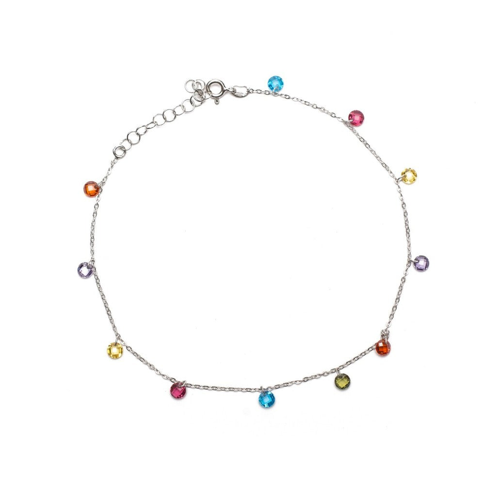 Cavigliera cristalli multicolor
