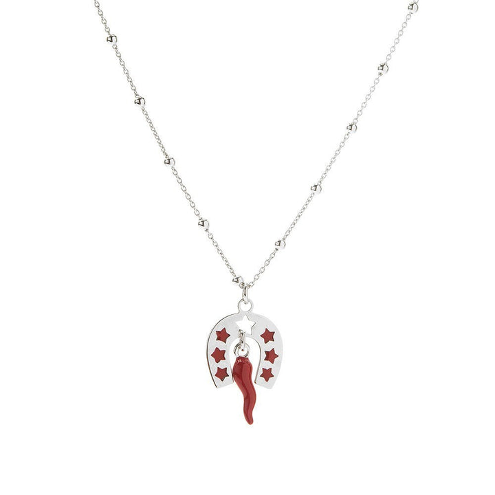 Collana corno e ferro di cavallo con stelle