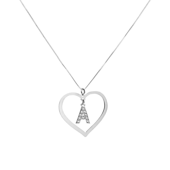 Collana cuore con lettera