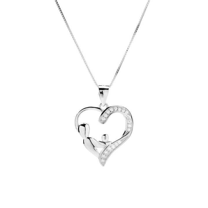Collana cuore madre e figlio