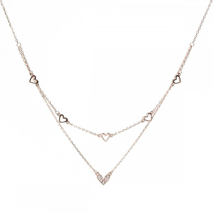 Collana multifili cuoricini