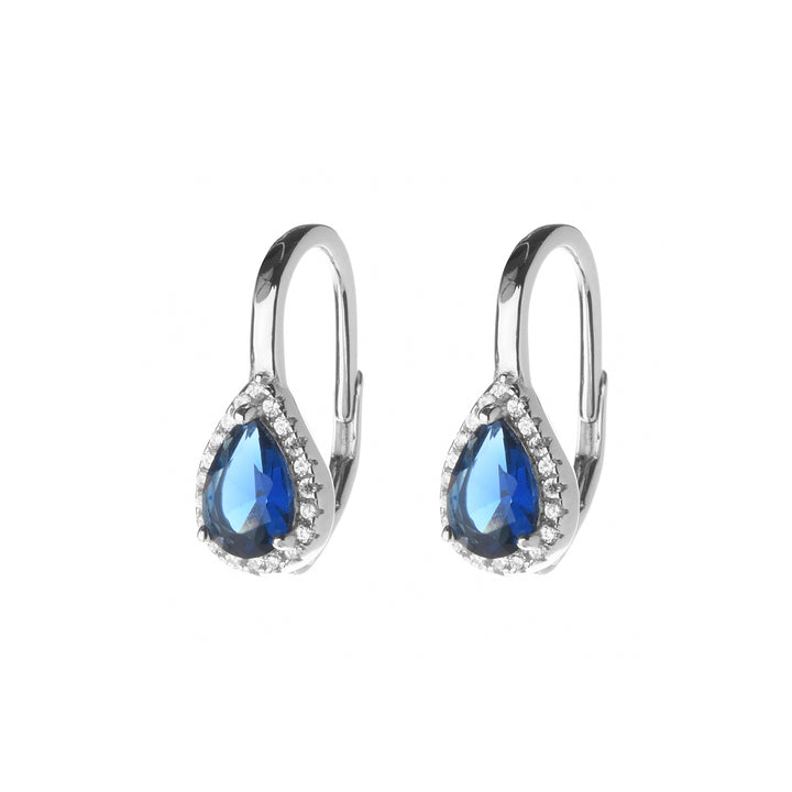 Orecchini goccia pietra blu