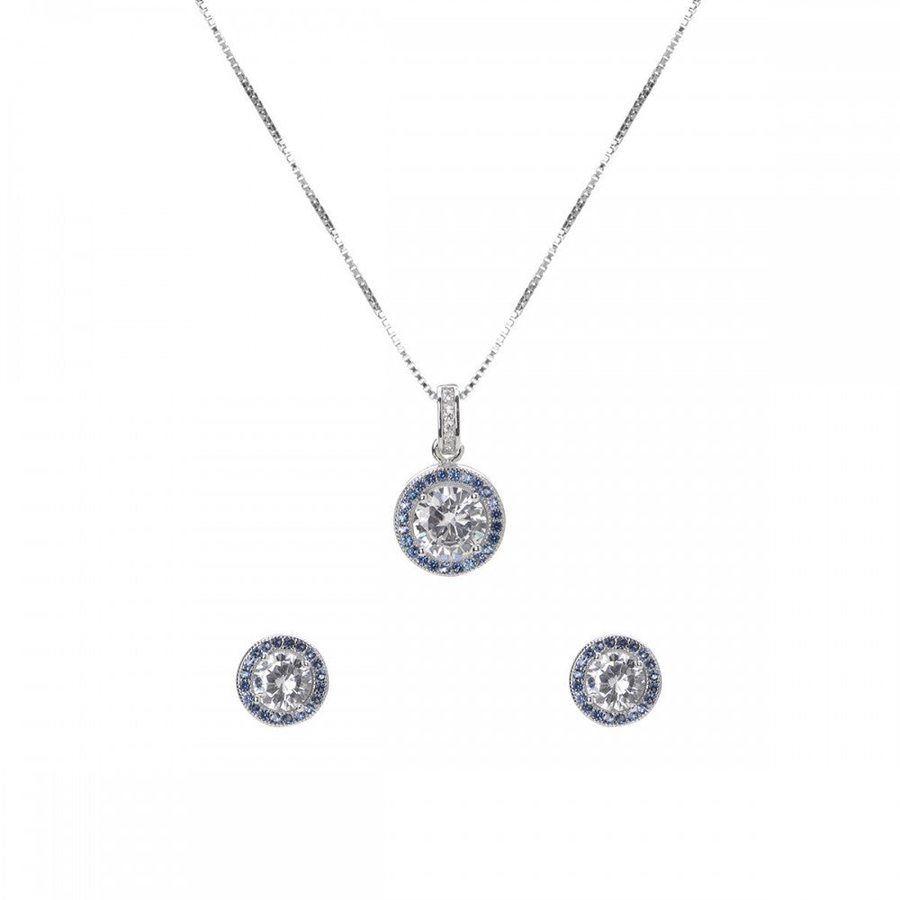 Set luce pietre bianche & blu