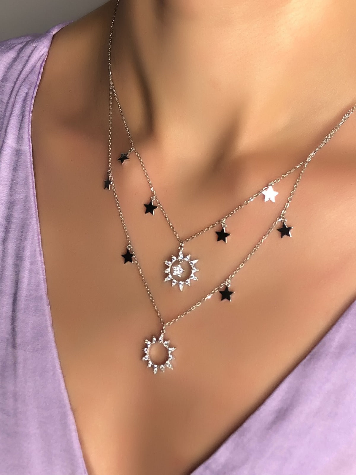 Collana due fili sole