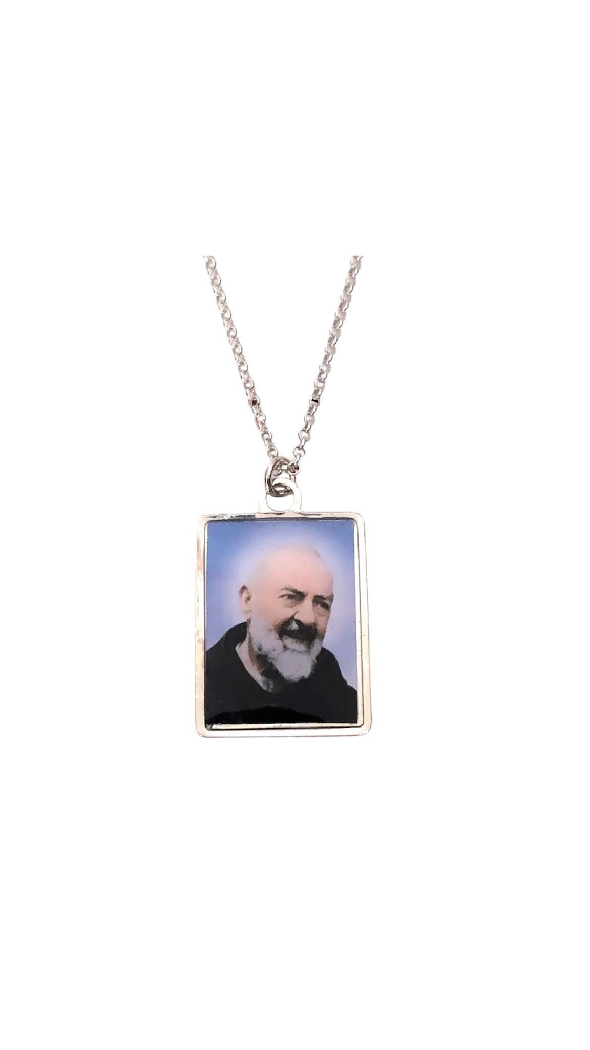 Collana foto Padre Pio