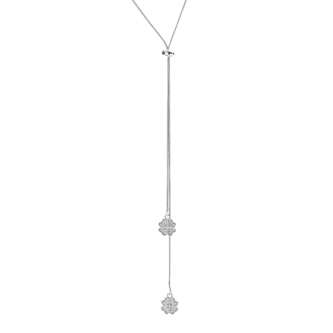 Collana saliscendi con quadrifoglio