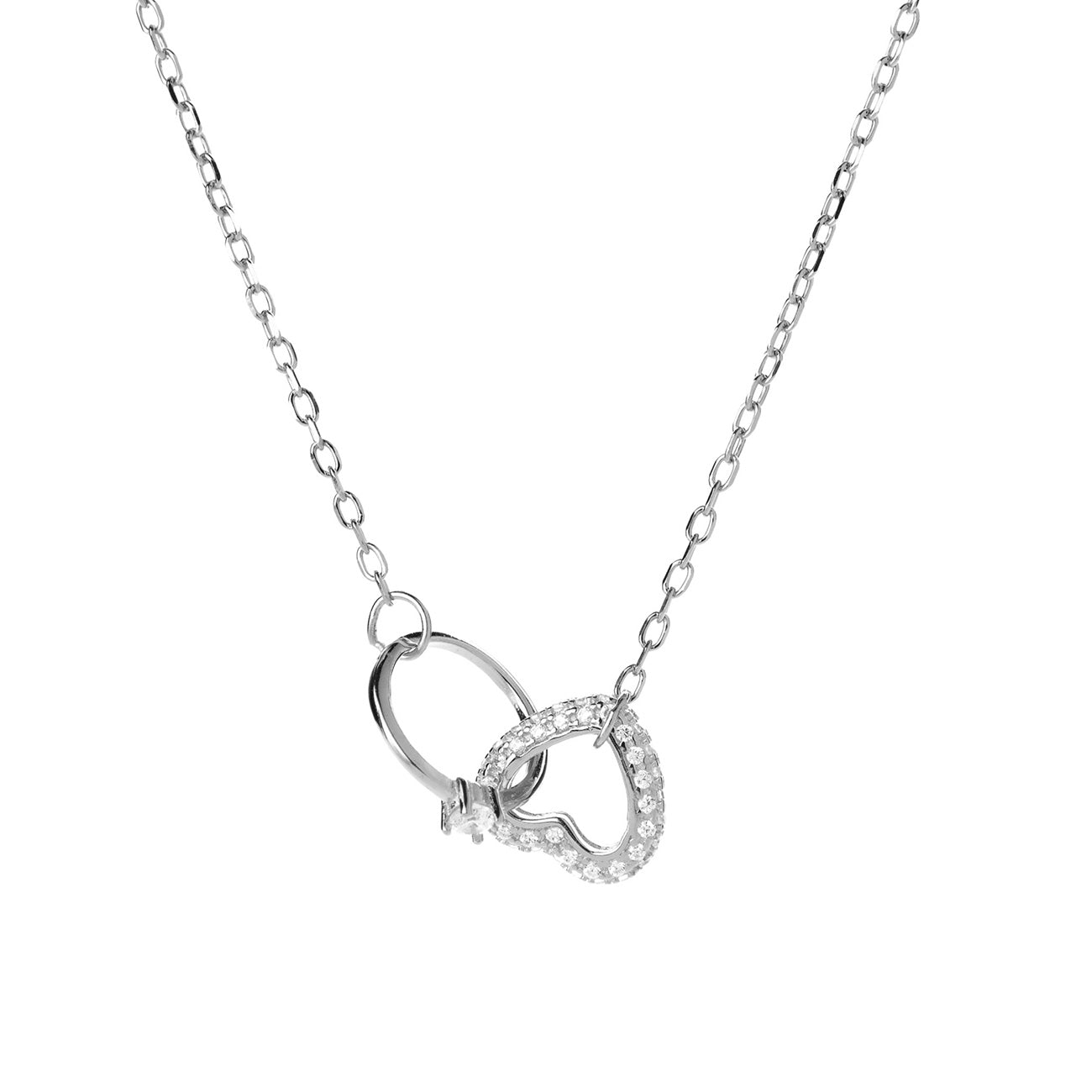 Collana solitario e cuore