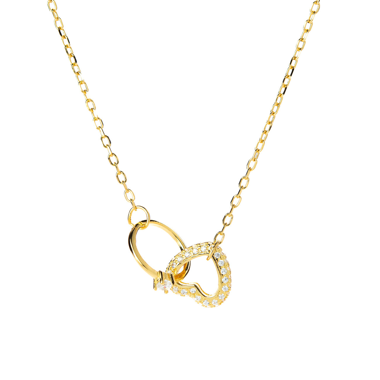 Collana solitario e cuore