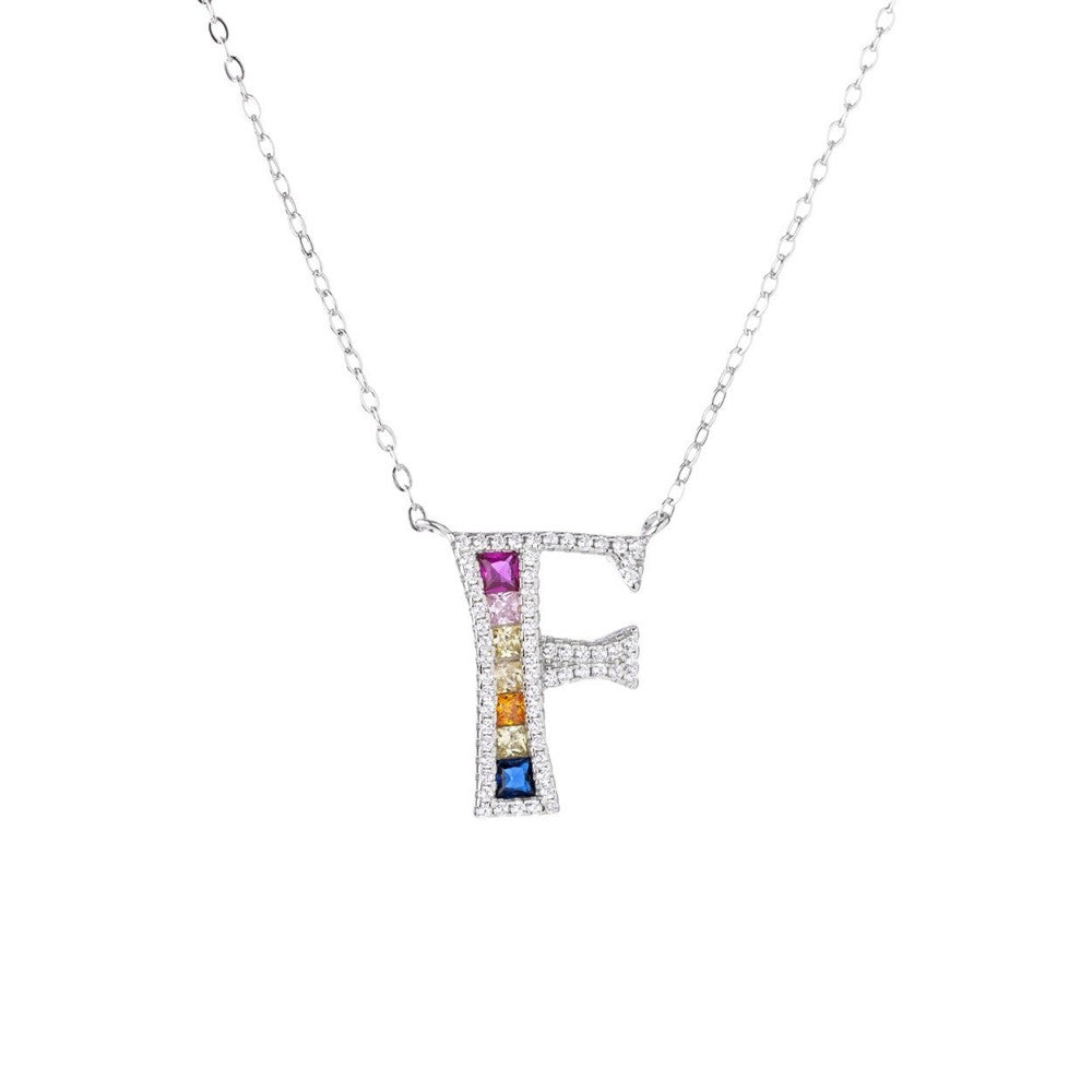 Collana lettera multicolor