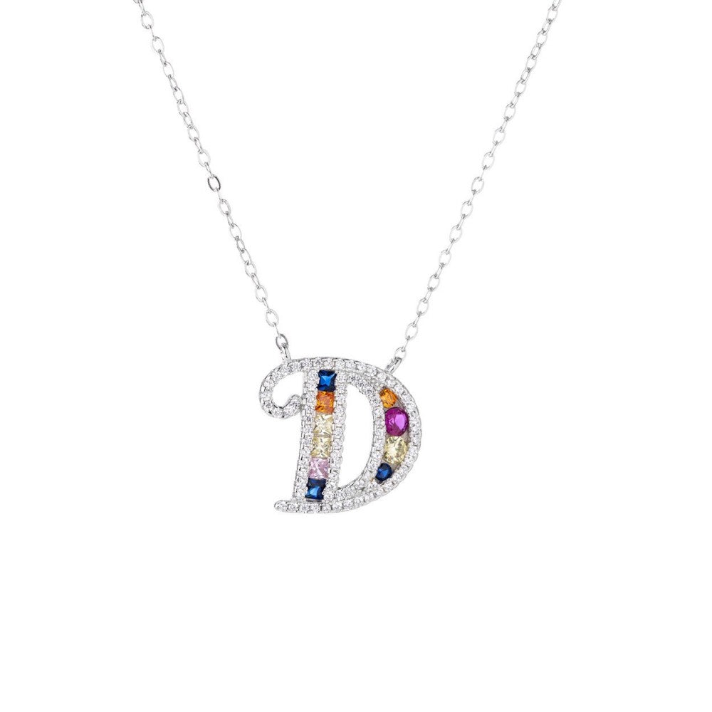 Collana lettera multicolor