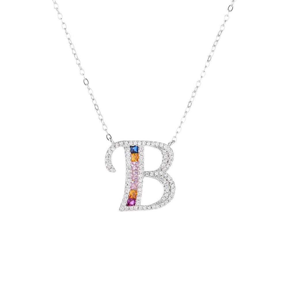 Collana lettera multicolor