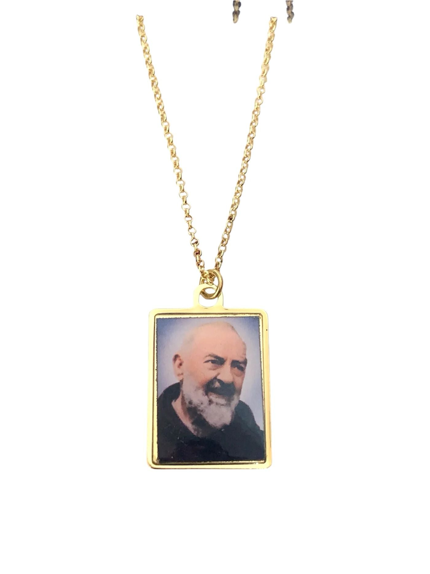 Collana foto Padre Pio