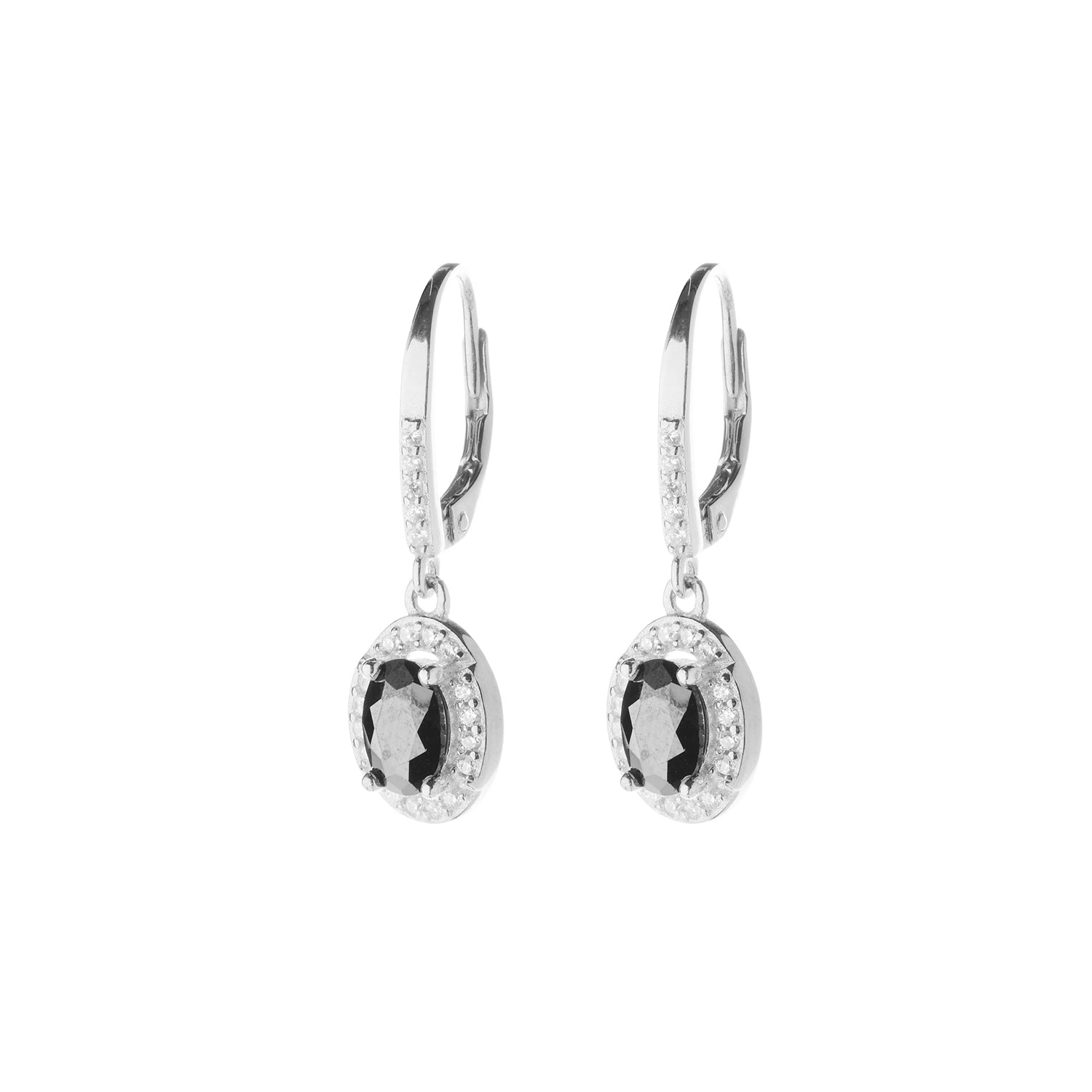 Orecchini con pietra nera